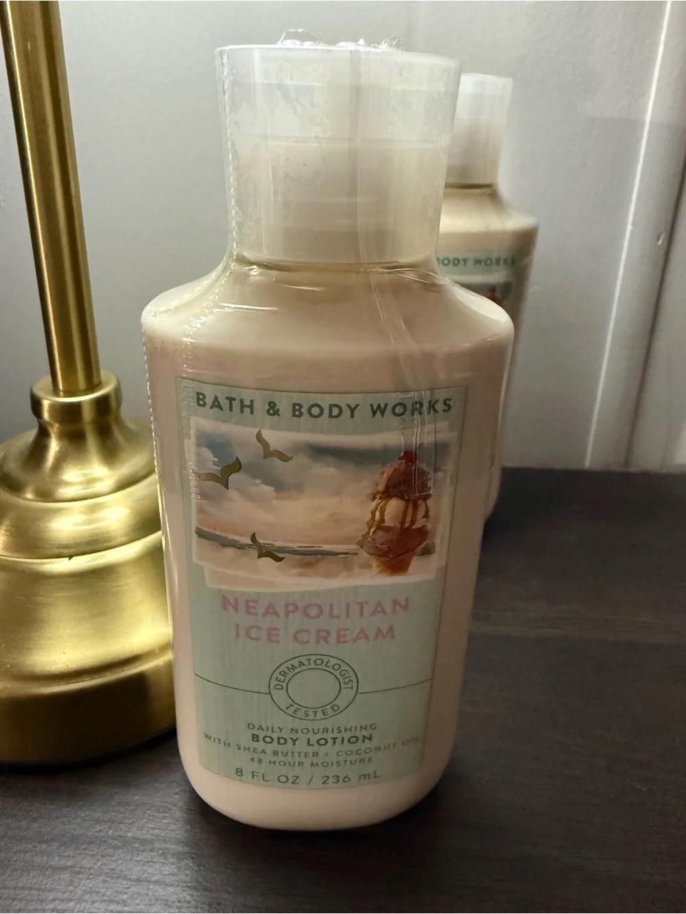 Bath & Body Works Neapolitan Ice Cream Body Lotion - Cream & Pink Accents